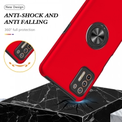 Folding Rotation Magnetic Ring Holder Phone Cover 2 in 1 Mobile Phone Case For MOTO G9 PLUS