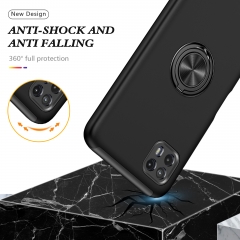 Suitable for MOTO G50 5G Phone Case Frosted PC TPU Back Cover Finger Ring Stand Shell for Samsung Gal