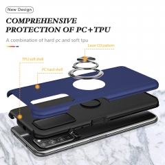 Slim Heavy Duty Invisible Ring Holder Kickstand Cover for huawei Honor X10 Case