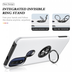 Four Corner Shockproof Strong Magnetic Car Mount Invisible Kickstand Back Cover Phone Case for Moto-G-Pure