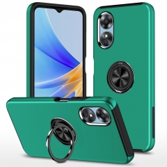Full Rotation Hybrid 2 In 1 Ring Kickstand Phone Case Dual Layer Protective Invisible Ring Holder Phone Case for OPPO A17