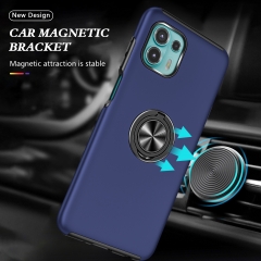 2022 amazon hot selling PC TPU Magnetic Suction Ring holder mobile phone case for moto edge 20 lite