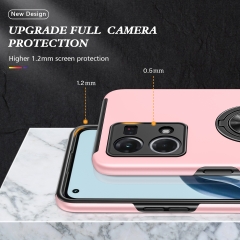 TPU+PC Hybrid Kickstand Ring Case for OPPO-Reno7-4G Hard Shockproof Cover