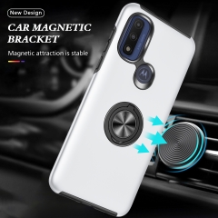 Four Corner Shockproof Strong Magnetic Car Mount Invisible Kickstand Back Cover Phone Case for Moto-G-Pure