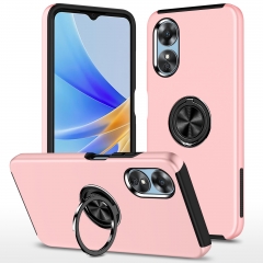 Full Rotation Hybrid 2 In 1 Ring Kickstand Phone Case Dual Layer Protective Invisible Ring Holder Phone Case for OPPO A17