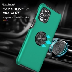 Factory metal ring CD pattern car-mounted magnetic bracket PC and TPU 2in 1 phone case for Motorola Moto G60/Edges