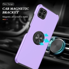 wholesale shockproof luxurious tpu puc 2in1 360 spins hardware ring cellphone accessories Case phone For Samsung Galaxy A22 5G