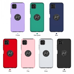 wholesale shockproof luxurious tpu puc 2in1 360 spins hardware ring cellphone accessories Case phone For Samsung Galaxy A22 5G