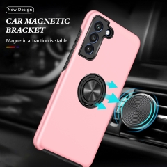 Heavy Duty Magnetic Armor Phone Case for Samsung Galaxy S21 FE Cover with Ring Holder