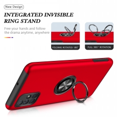 Phone case Matte Magnetic Car Phone Holder Mobile Cover For Samsung A71 4G Case 360 Degree Ring Cover