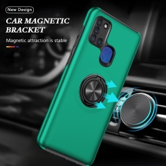 Four Corner Shockproof Strong Magnetic Car Mount Invisible Kickstand Back Cover Phone Case for Samsung Galaxy A21S