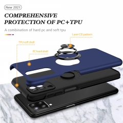 Phone Accessories Mobile Back Cover Cellphone Case for Samsung Case with Ring for Samsung Galaxy A12 5G Kickstand Phone Cases