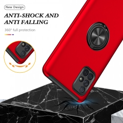 Phone case Matte Magnetic Car Phone Holder Mobile Cover For Samsung A71 4G Case 360 Degree Ring Cover