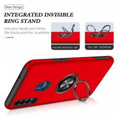 For Samsung A20S Invisible 360 Ring Holder Powerful Magnet Phone Cover For Samsung Shockproof Cellphone Case
