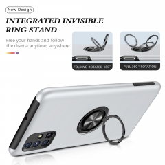 Phone case Matte Magnetic Car Phone Holder Mobile Cover For Samsung M51 Case 360 Degree Ring Cover