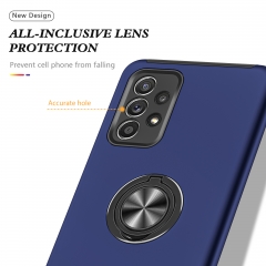 Luxury Ring Holder Case For Samsung Case Purple Bumper Phone Case For Samsung Galaxy A52 Matte