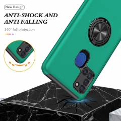 Saiboro Newest Kickstand Metal Ring Phone Case for Samsung Galaxy A21S Accessories Strong Adsorption Cell Phone Cover