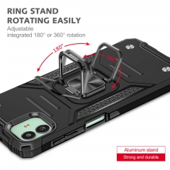 All-inclusive Design Shockproof Anti Gravity Phone Case For Samsung M13 5G Foldable Ring Kickstand Cover