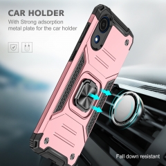 Rugged ring Shockproof TPU+PC For Samsung A03 Core Hybrid Car Holder Magnetic Mobile Phone Case