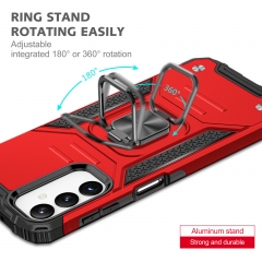 2 In 1 Shockproof Metal finger ring Magnetic Kickstand cell phone protective back cover case For Samsung Galaxy A14 5G