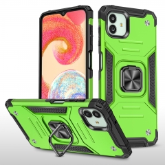 Shockproof Armor Ring Case for Samsung Galaxy M13 5G with 360 Rotating Metal Ring Stand Phone Cover Car Magnetic Absorption Holder Cover