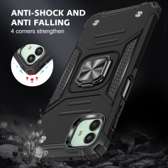 Shockproof Armor Ring Case for Samsung Galaxy M13 5G with 360 Rotating Metal Ring Stand Phone Cover Car Magnetic Absorption Holder Cover