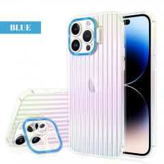 Transparent Phone Back Cover For IPhone 14 Pro Max Lens Protection With Holder Phone Case For IPhone 14 13 12