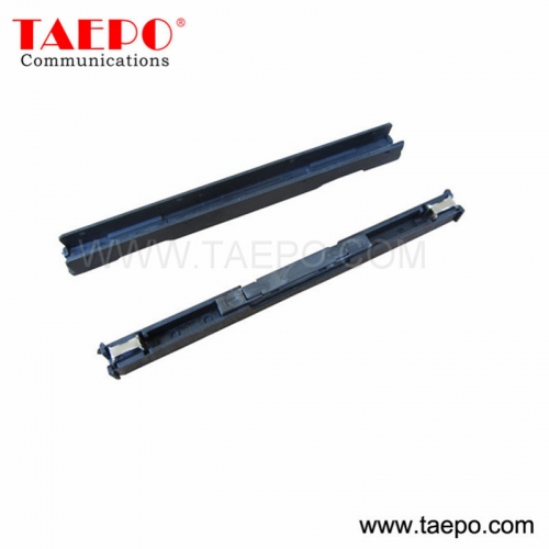 Fiber optic mechanical splice for bow-type cable