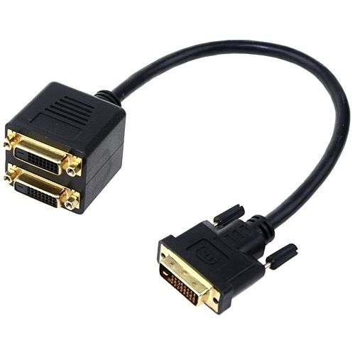 DVI D Male to Dual 2 DVI-D Female Splitter Cable