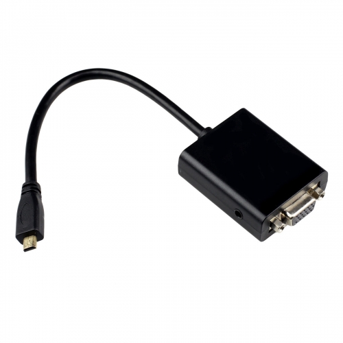 Micro HDMI to VGA Converter Adapter+3.5mm Stereo Audio Cable