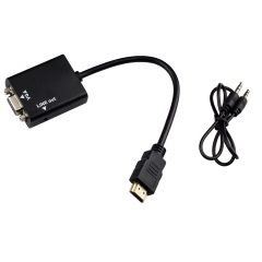 HDMI to VGA Converter With 3.5mm Audio Cable