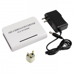 Audio VGA to HDMI HD HDTV Video Converter Box Adapter