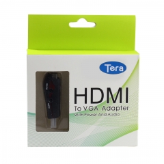 HDMI Male to VGA Female Video Converter Adapter + USB Power Audio Cable