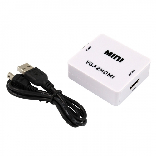Mini VGA Audio to HDMI Video Converter Adapter
