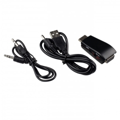 HDMI Male to VGA Female Video Converter Adapter + USB Power Audio Cable