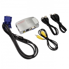 VGA to AV RCA TV Monitor S-Video Signal Converter Adapter