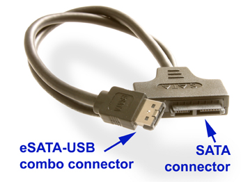 eSATA-USB combo cable