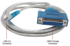 USB to PRINTER DB25 25-Pin Parallel Port Cable