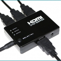 3 Port HDMI Switcher Splitter Switch IR Remote