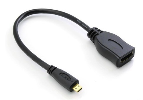Micro HDMI D Male to HDMI Female Cable