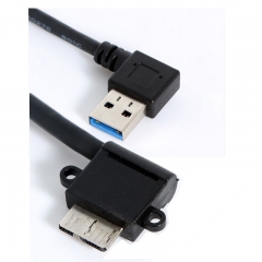 Right Angle USB 3.0 to Micro-b Data Sync & Charging Cable for Galaxy samsung s5