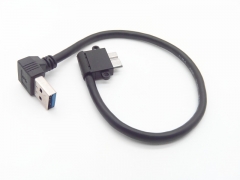 Angle USB 3.0 to USB3.0 Micro-b Right Angle cable