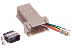 DB9 Male to RJ12 Female Modular Adapter Kit - 6 Conductor