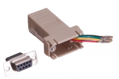 DB9 Female to RJ12 Female Modular Adapter Kit - 6 Conductor