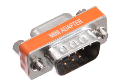DB9 Male to DB9 Female Low Profile Null Modem Adapter