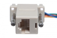 DB9 Female to RJ45 Female Modular Adapter Kit - 8 Conductor