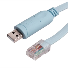 FTDI USB to RJ45 Cisco Console Cable 6ft- Blue