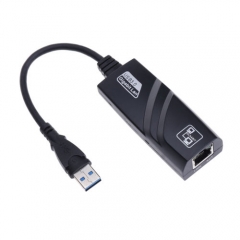 USB 3.0 to 10/100/1000 1000Mbps Gigabit RJ45 Ethernet LAN Network Adapter Black