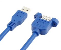 USB 3.0 extension cable with screw holes