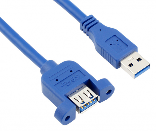 USB 3.0 extension cable with screw holes